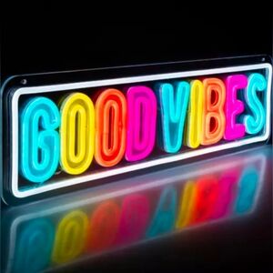 Good Vibes LED Neon Sign-Brand New In Box